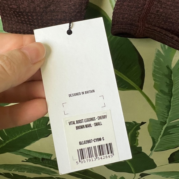 Gymshark Womens Cherry Brown Marl Vital Rise Seamless Leggings Small NWT - Picture 5 of 9